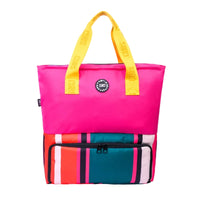Fushia Stripes Tote/Cooler