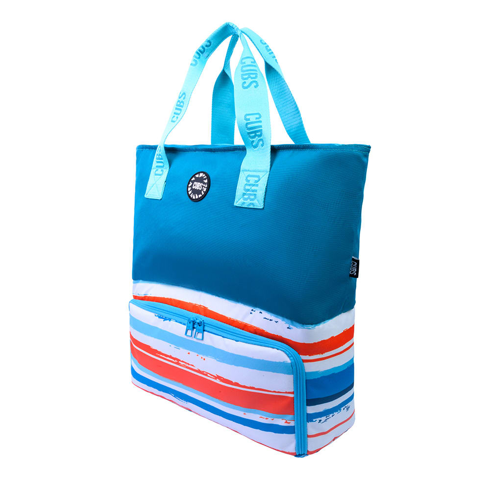 Turqoise Stripes Cooler Tote
