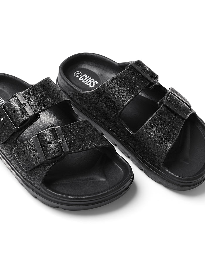 Glowy Black Safari Slide Women