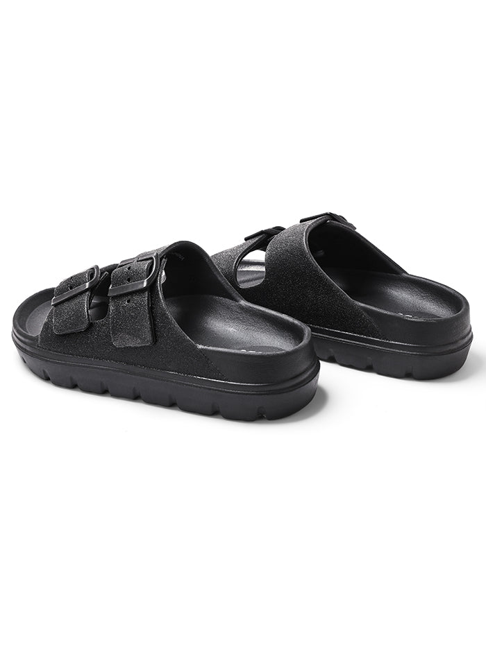 Glowy Black Safari Slide Women