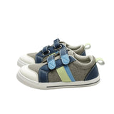 Blue & Green Jeans Double Strap Kids Sneakers