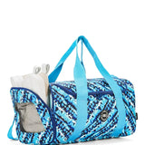 Water Color Turquoise Tie Dye Large Duffel Bag - One Side Pocket