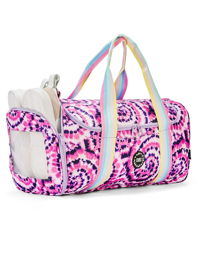 Very Lilac Tie Dye Duffel Bag one Side Pocket