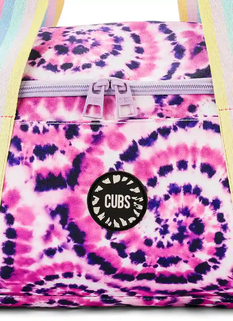Very Lilac Tie Dye Duffel Bag one Side Pocket