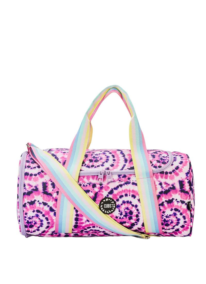Very Lilac Tie Dye Duffel Bag one Side Pocket