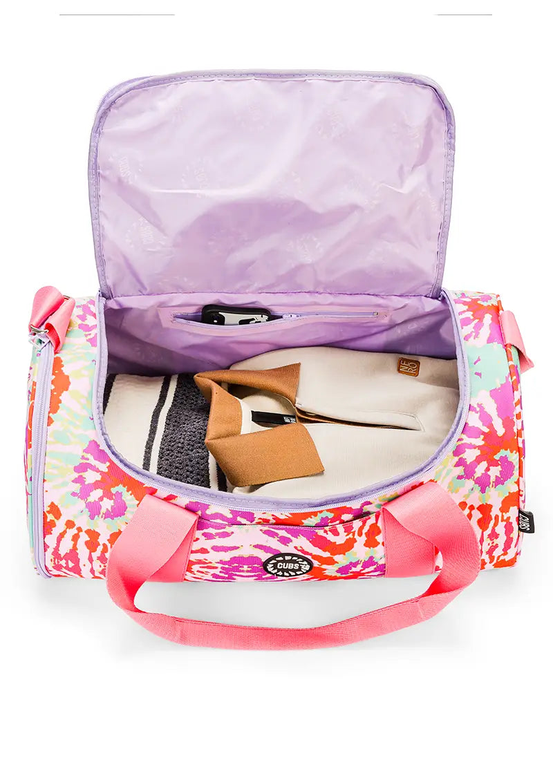 Very Happy Tie Dye Duffel Bag one Side Pocket