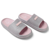 Glitter Silver Nicole Kids Slides
