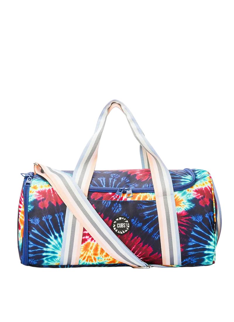 Teenage Mood Tie Dye Duffel Bag one Side Pocket