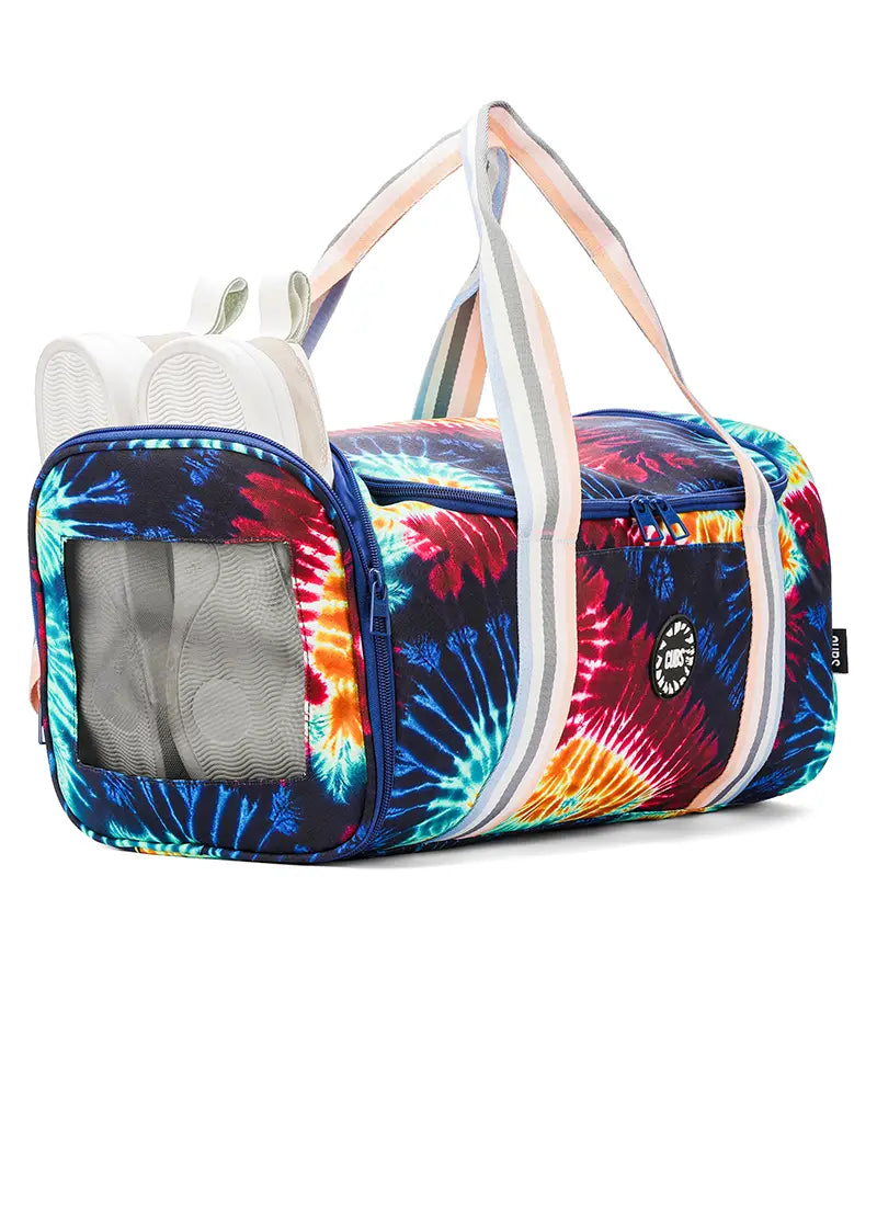 Teenage Mood Tie Dye Duffel Bag one Side Pocket