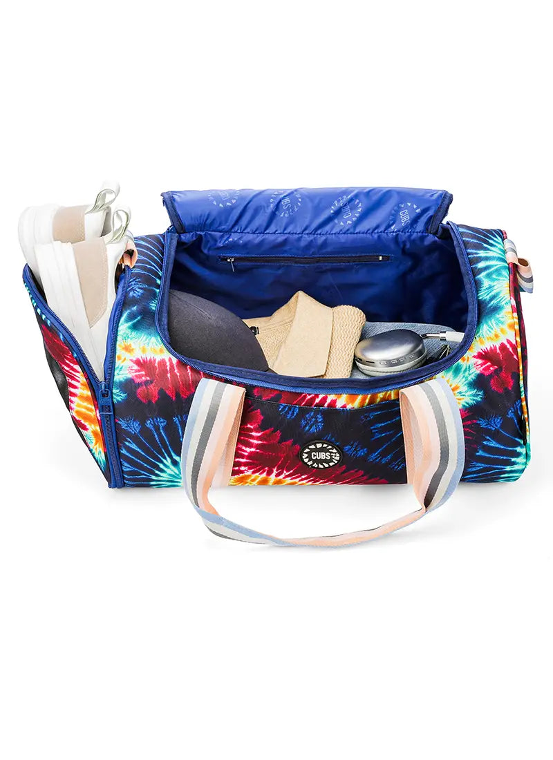 Teenage Mood Tie Dye Duffel Bag one Side Pocket