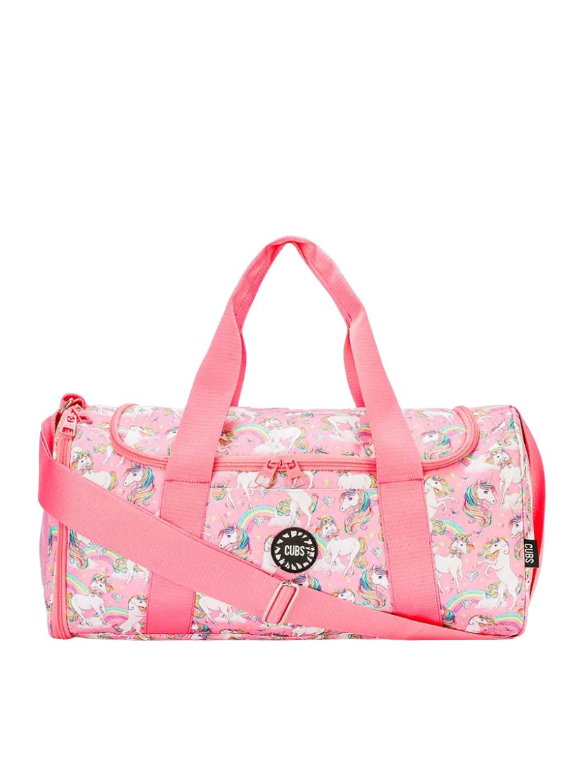 Dreamy Pink Unicorn Duffel Bag One Side Pocket