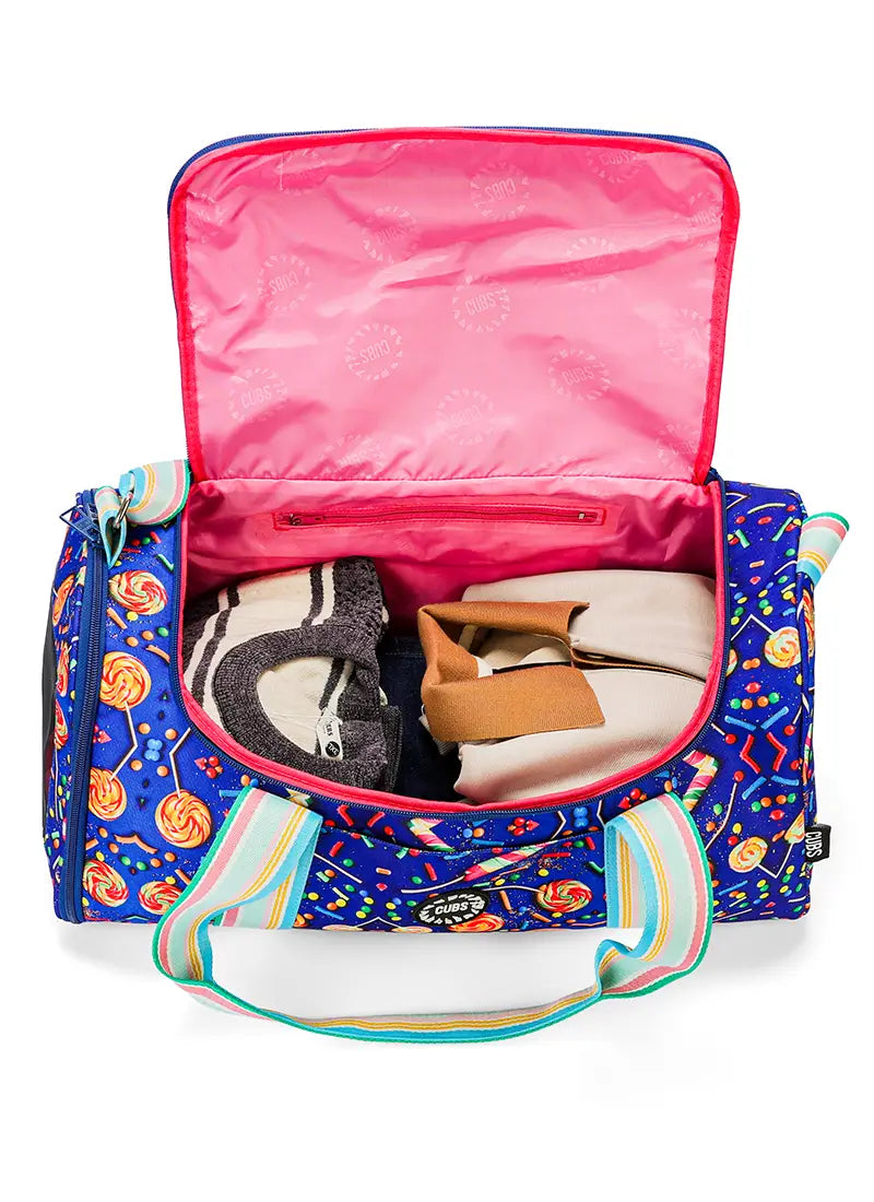 Sugar Rush Candy Duffel Bag one Side Pocket