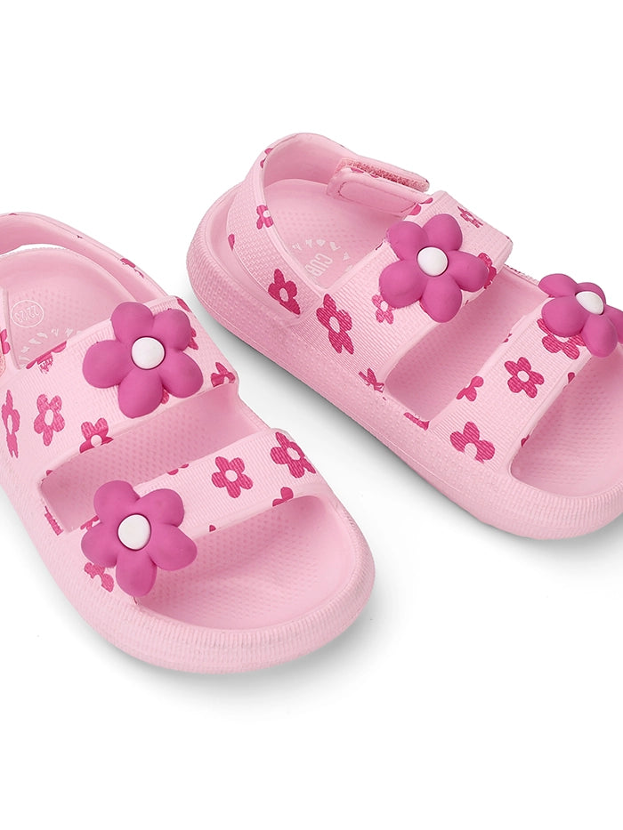 Pink Flowers Kids Sandal