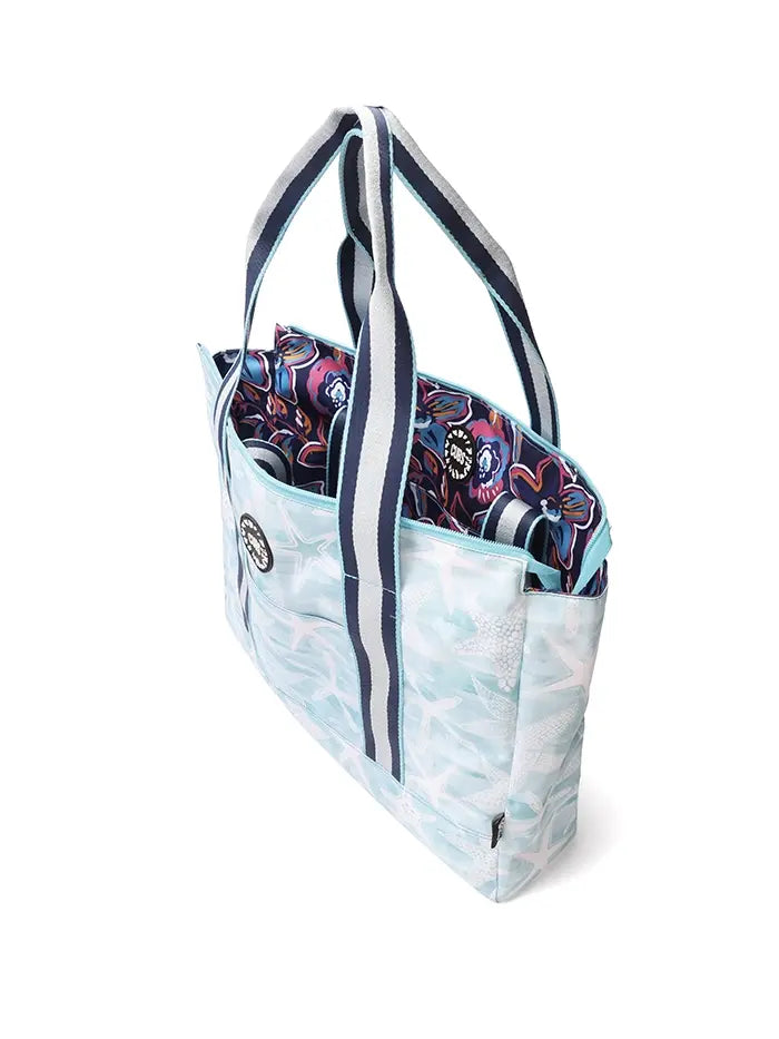 Stars And Flowers Double Face Tote Bag