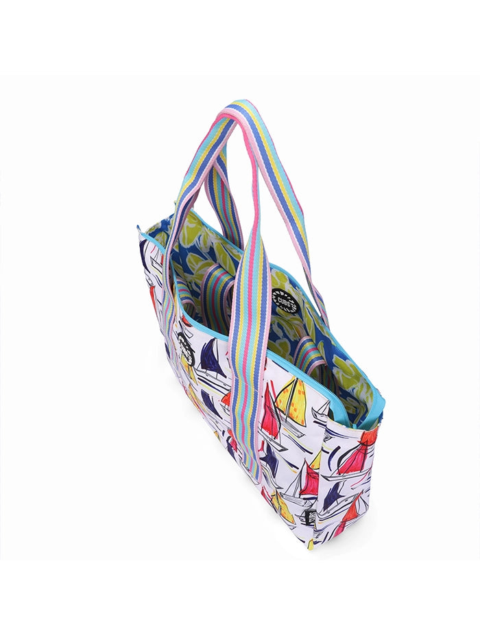 Ships and Flowers Double Face Tote Bag