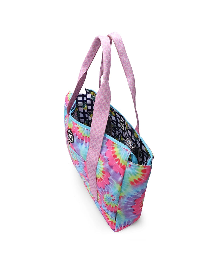Flowery Tie Dye Double Face Tote Bag