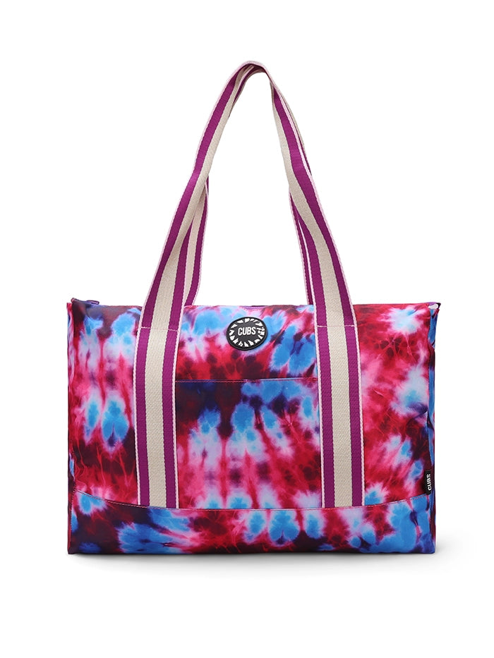 Passion Fruits And Purple Tie Dye Double Face Tote Bag