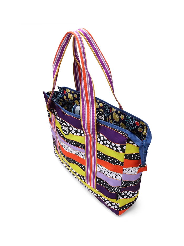 Waves And Gardens Double Face Tote Bag