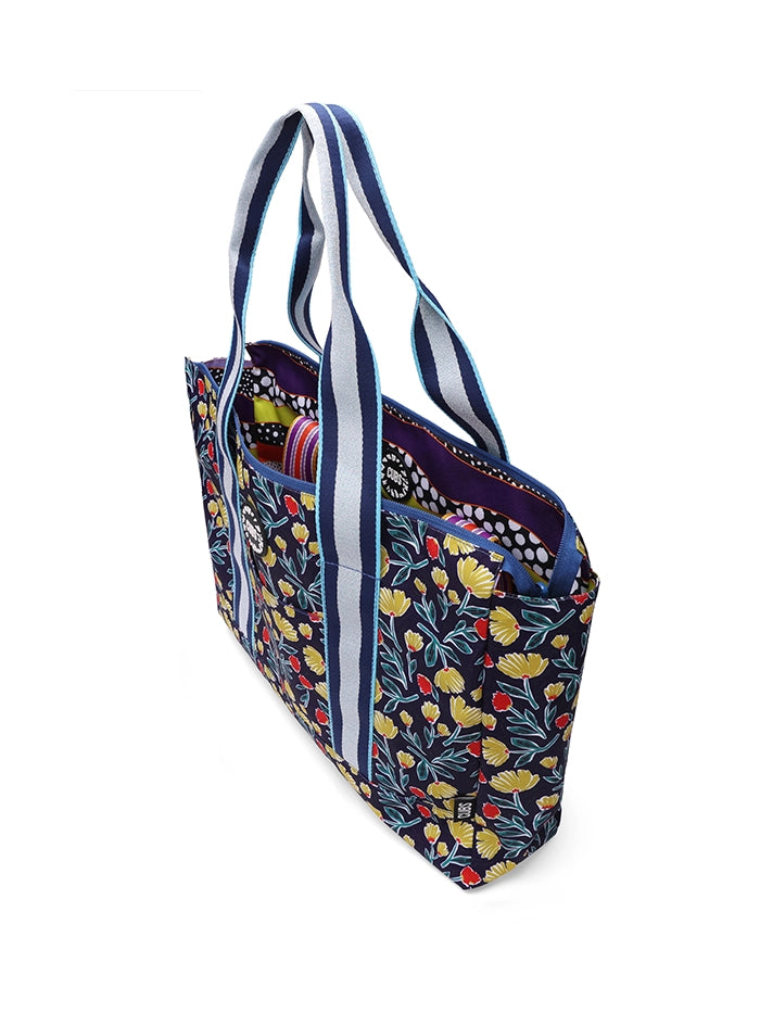 Waves And Gardens Double Face Tote Bag