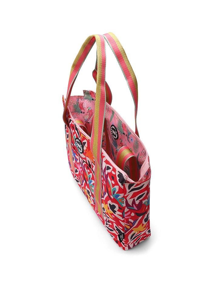 Pinkish Flowers Double Face Tote Bag