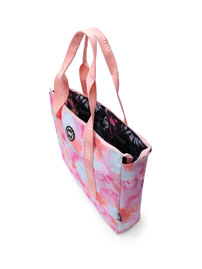 Black & Pink Tie Dye Double Face Tote Bag