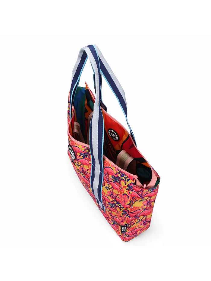 Swirls and Flamingos Double Face Tote Bag