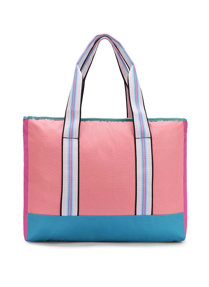 Pink & Turquiose single Face Tote Bag