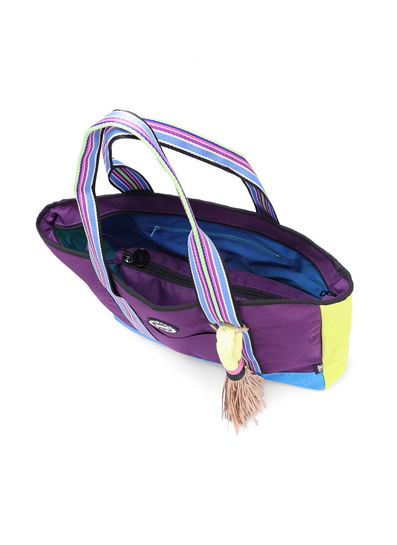 Dark Purple & Pistachio single Face Tote Bag