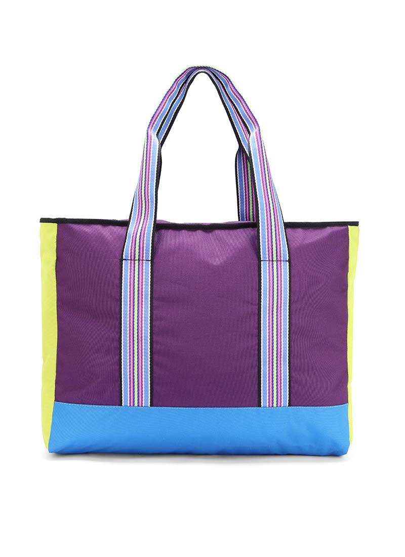 Dark Purple & Pistachio single Face Tote Bag