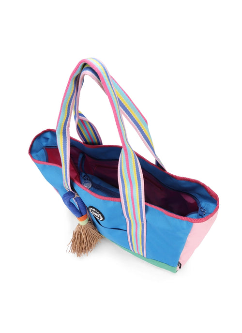 Blue & Pink single Face Tote Bag