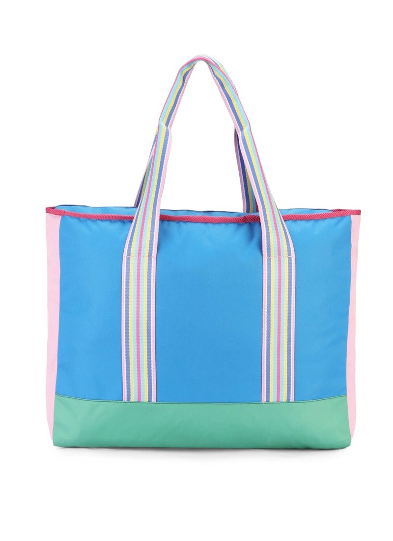 Blue & Pink single Face Tote Bag