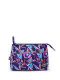 Navy Flowers Large Pouch