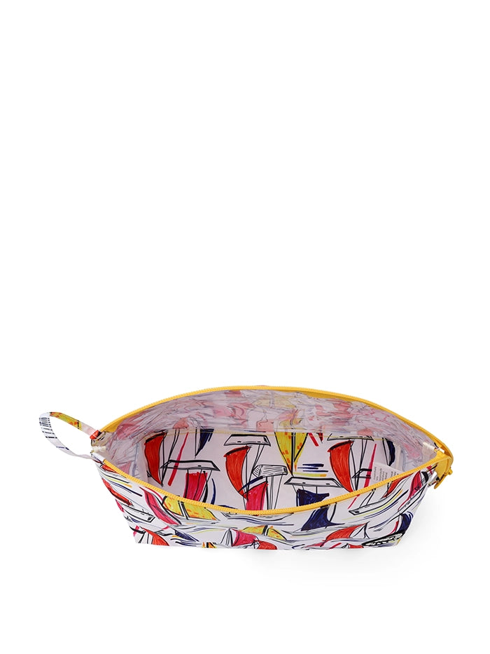 White Ships Large Pouch