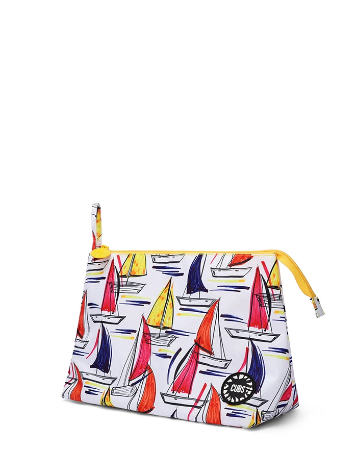 White Ships Large Pouch