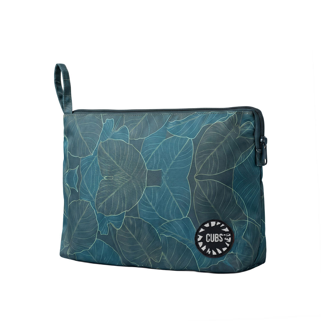 Dark Green Leaves Large Pouch