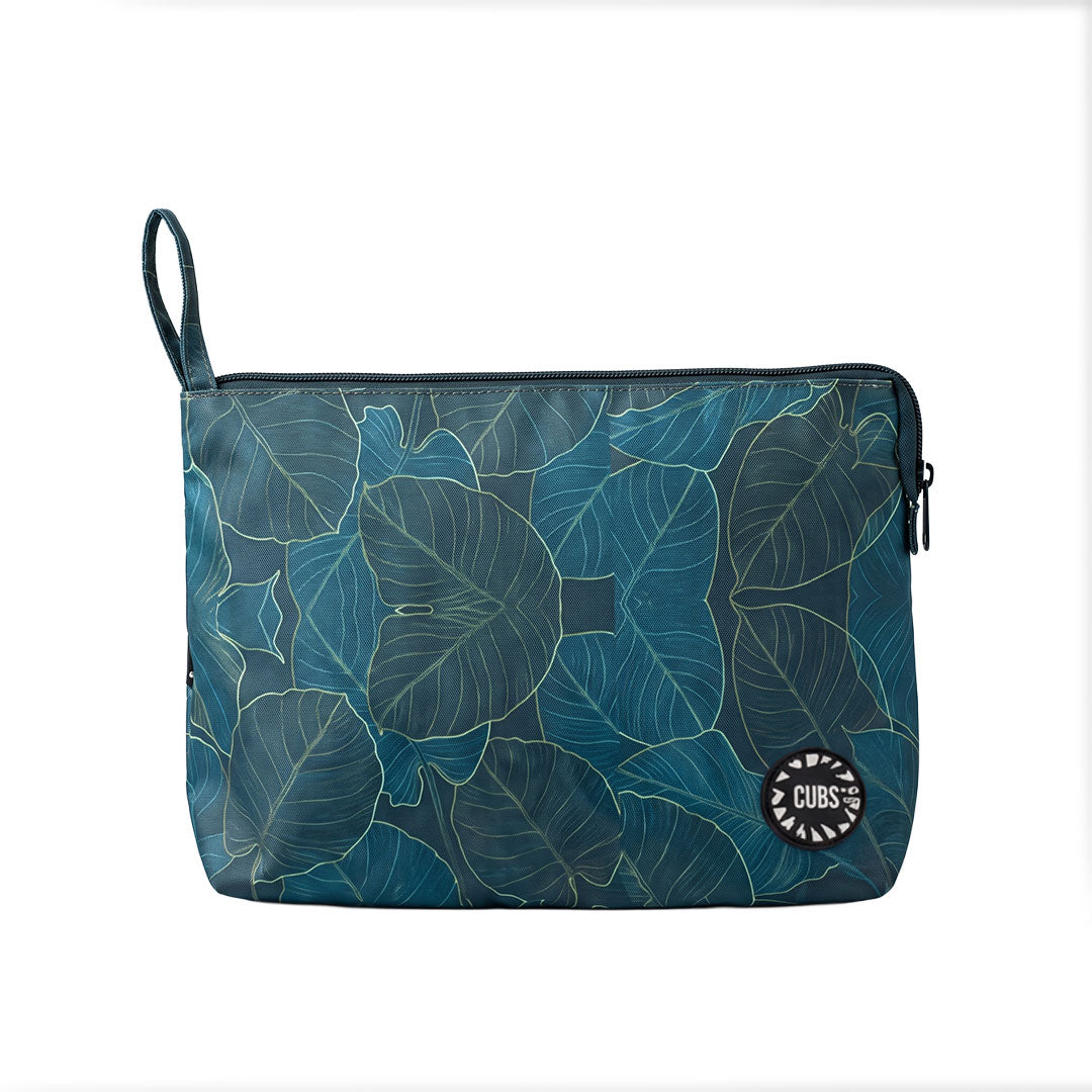 Dark Green Leaves Large Pouch