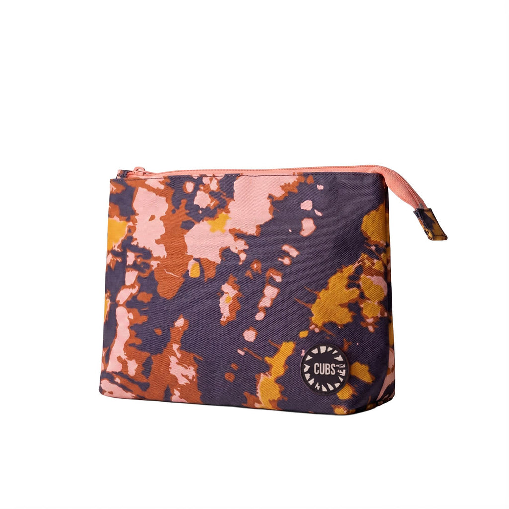 Pink & Black Tie Dye Medium Pouch