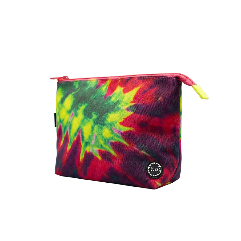 Pistachio & Fuschia Tie Dye Medium Pouch
