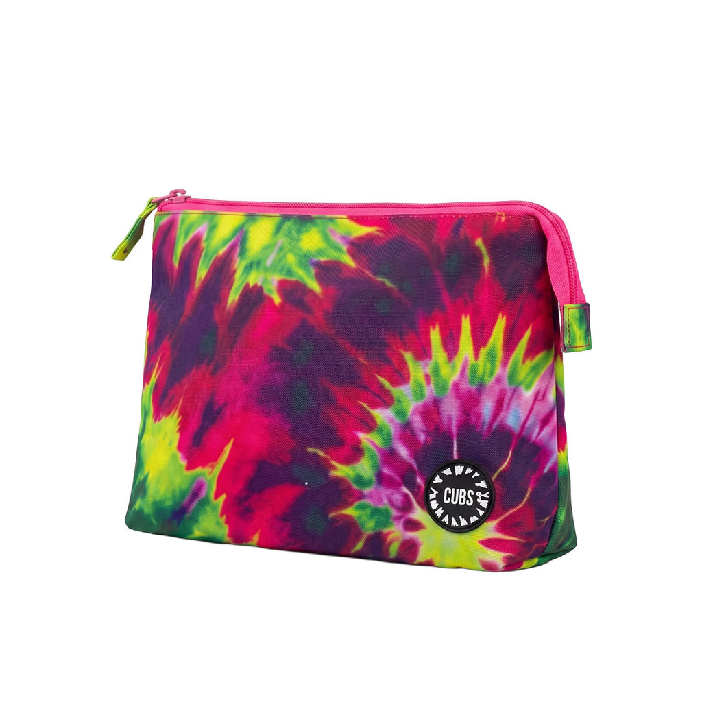 Pistachio & Fuschia Tie Dye Large Pouch