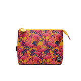 Mustard Flamingos Medium Pouch