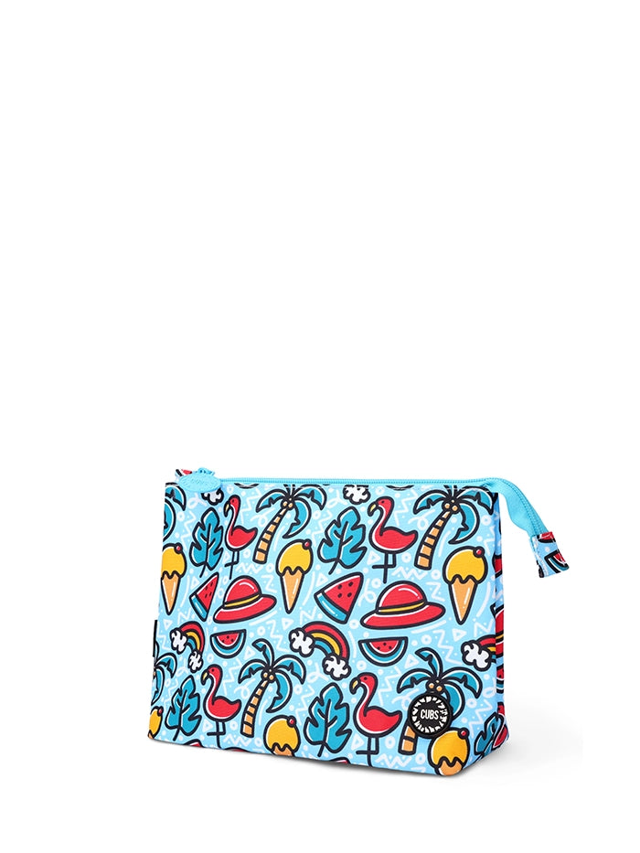Baby Blue Flamingos Medium Pouch