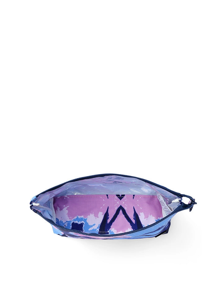 Shades Of Blue Tie Dye Medium Pouch