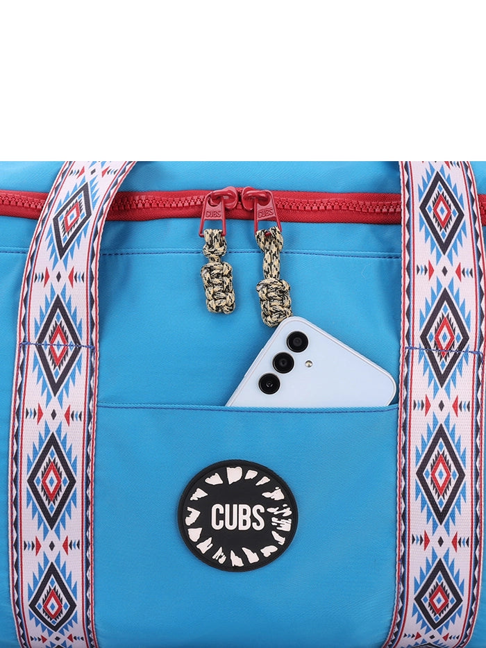 Cyan Blue Weekender Duffel Bag