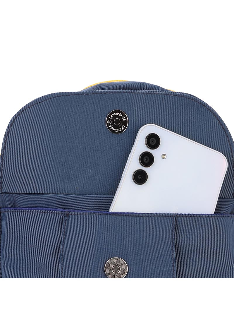 Denim Blue Sling Front Locked Pocket