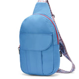 Cyan Blue Sling Locked Pocket Crossbody Bag