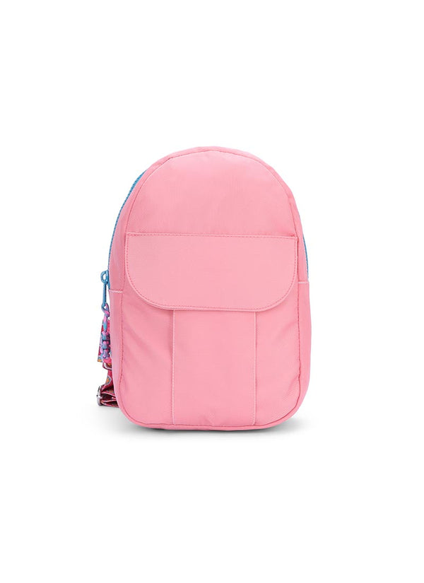Bubblegum Pink Sling Locked Pocket Crossbody Bag