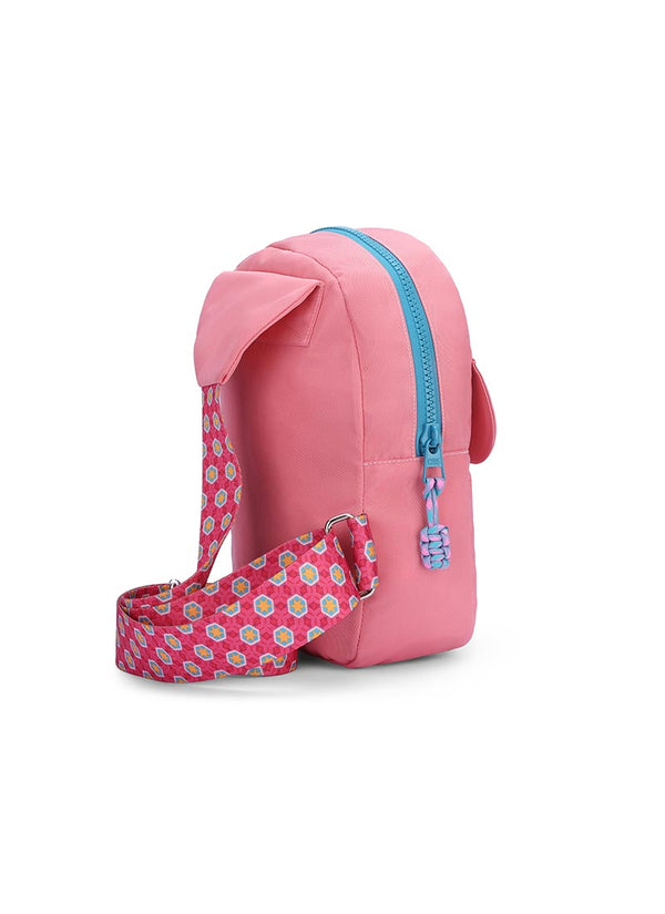 Bubblegum Pink Sling Locked Pocket Crossbody Bag
