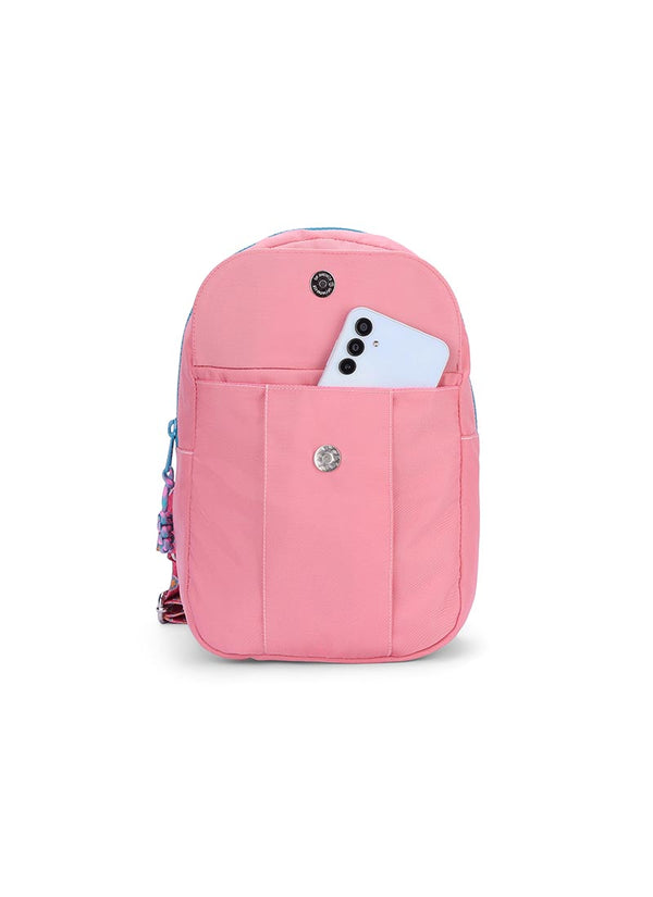 Bubblegum Pink Sling Locked Pocket Crossbody Bag