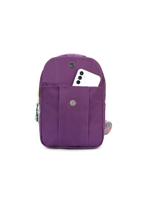 Royal Purple Sling Locked Pocket Crossbody Bag