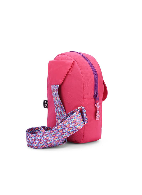 Shocking Pink Sling Locked Pocket Crossbody Bag